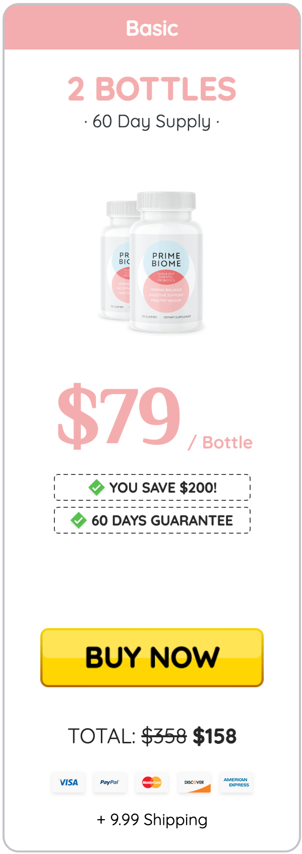 PrimeBiome Buy 1 Bottle